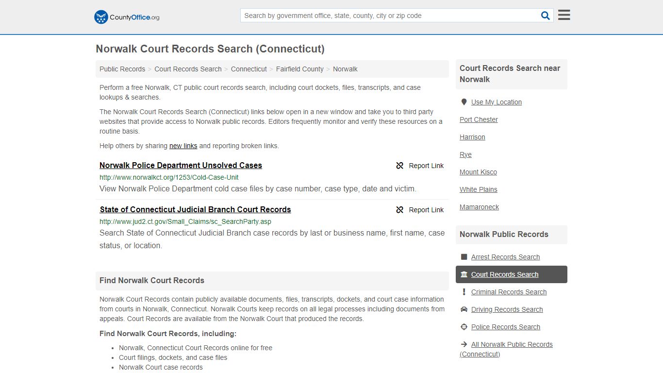 Court Records Search - Norwalk, CT (Adoptions, Criminal, Child Support ...